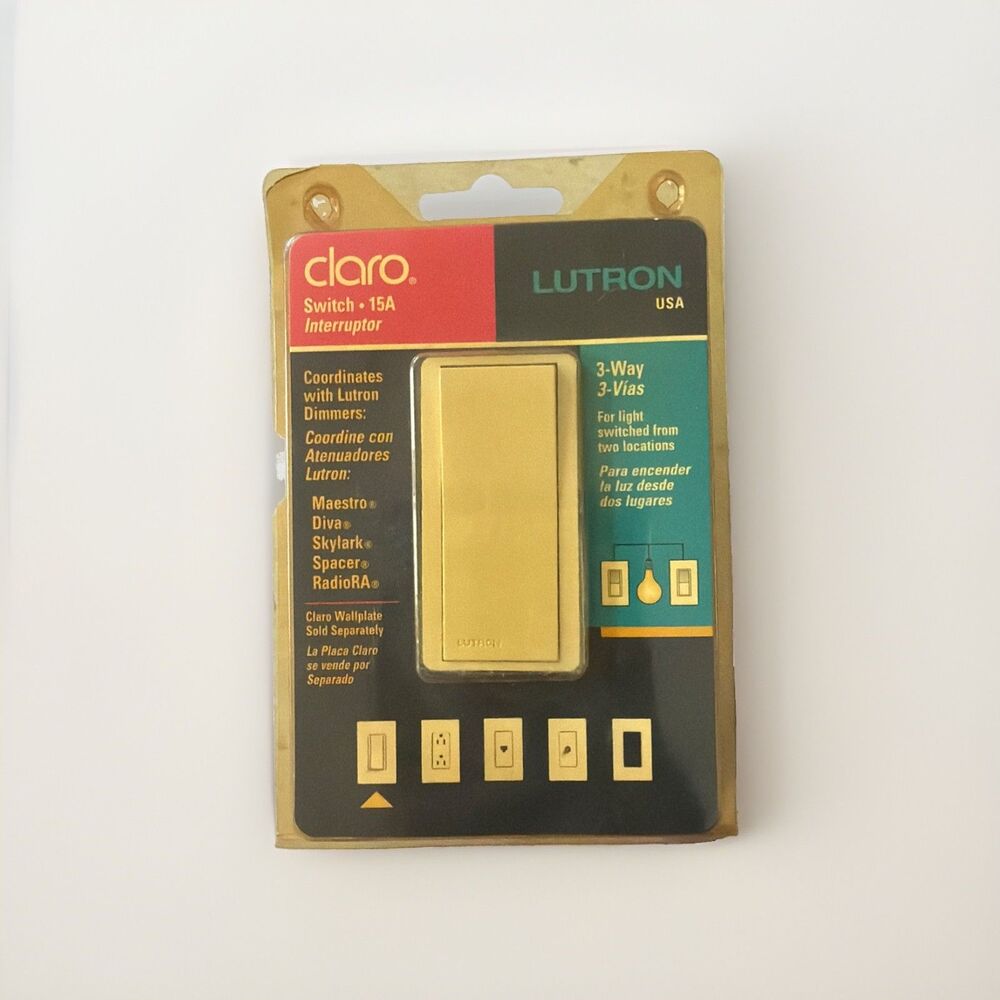 Lutron Claro 3-Way On/Off Switch, 15-Amp Beige